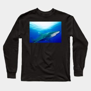 Oceanic White Tip Shark in Motion Long Sleeve T-Shirt